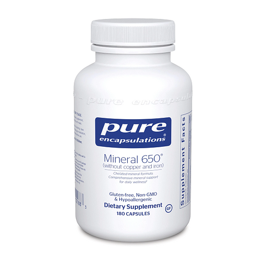 Mineral 650 w/o Cu/Fe (180 capsules)