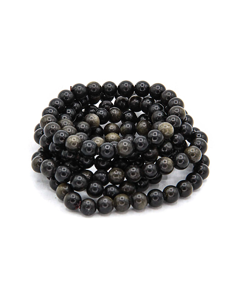 Black Obsidian Bracelet, 8mm