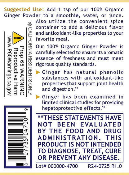 100% Organic Ginger Powder, Premier, 130gm - Image 3