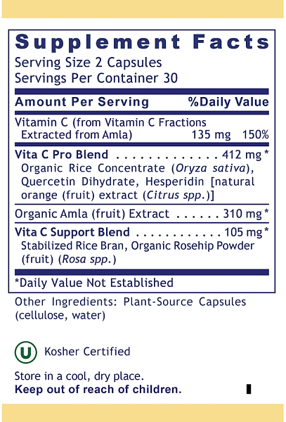 Vitamin C, 60 caps - Image 3