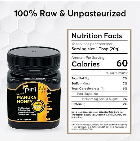 PRI Manuka Honey MGO 1000+ (8.8 oz) - Image 3
