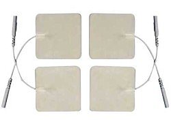 2" x 2" Pro-Patch-Electrodes, White Foam, 4 pack Tyco Gel