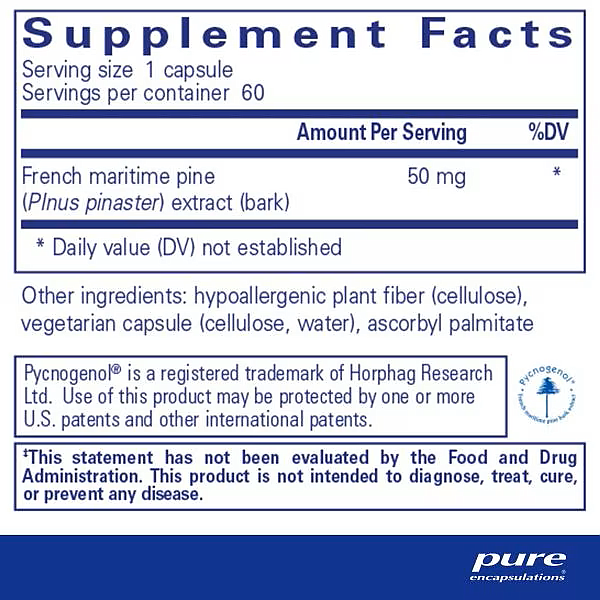 Pycnogenol, 50 mg (60 capsules) - Image 2