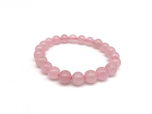 Rose Quartz Bracelet, (8-8.5 MM) 7.15-7.25″