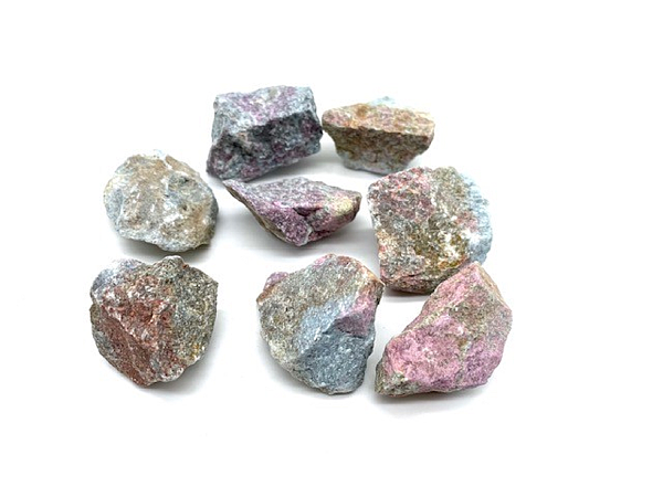 Ruby in Kyanite, rough stone in bag