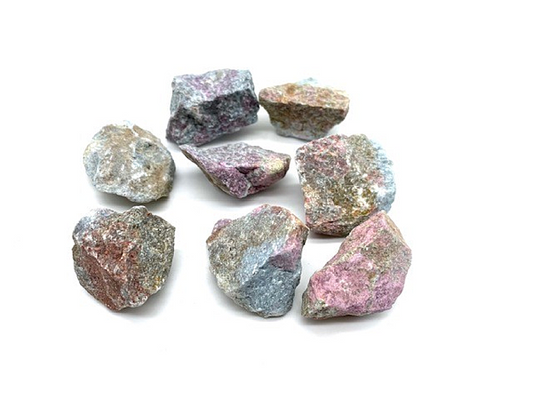 Ruby in Kyanite, rough stone in bag