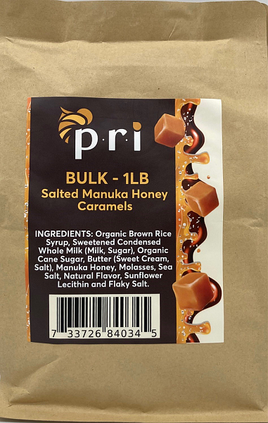 PRI Bulk Manuka Honey Caramels (1 lb)