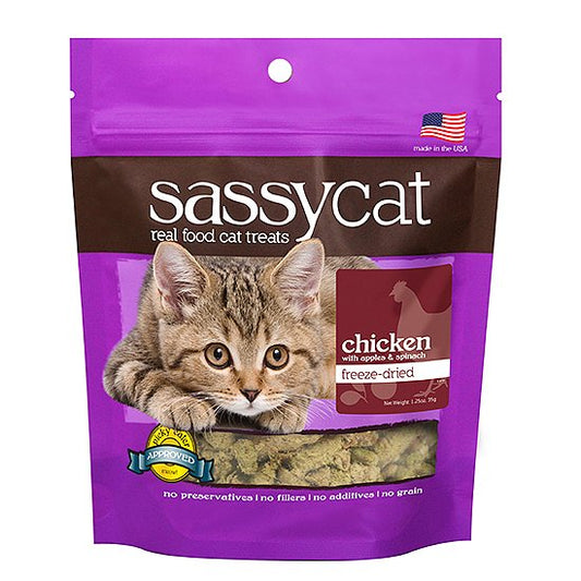Sassy Cat Treats - Chicken, Apples & Spinach