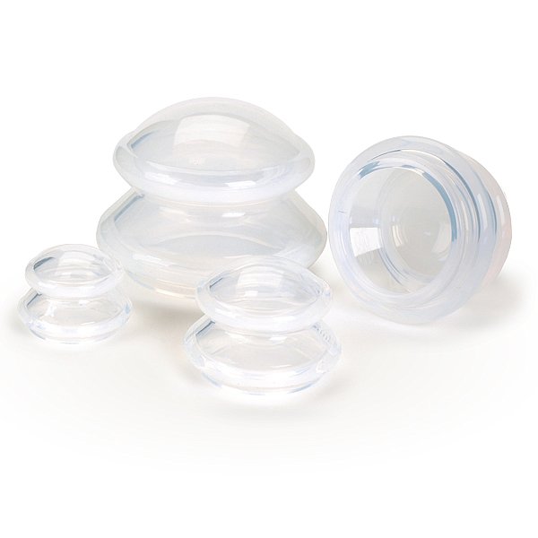 Silicone Cup Set, transparent set of 4