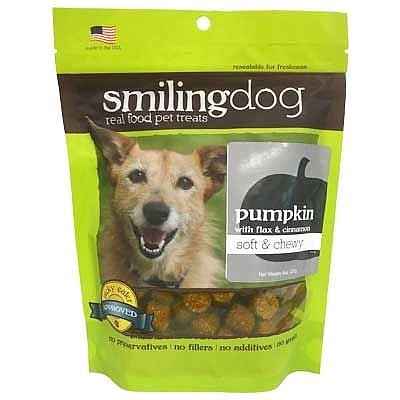 Smiling Dog Soft & Chewy Treats, Pumpkin w/ Flax and Cinammon