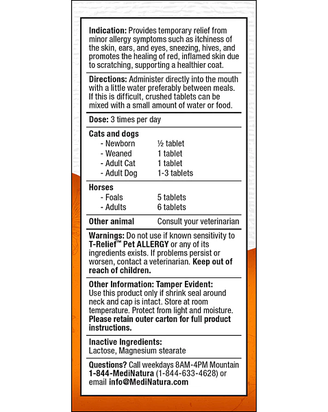 T-Relief Pet Allergy Tablets, 90ct - Image 3