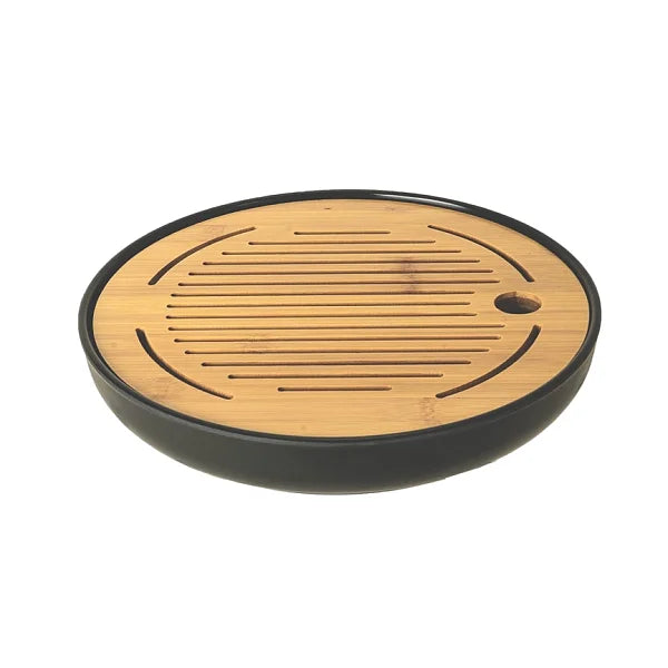 Circular Tea Tray with Drip Tray