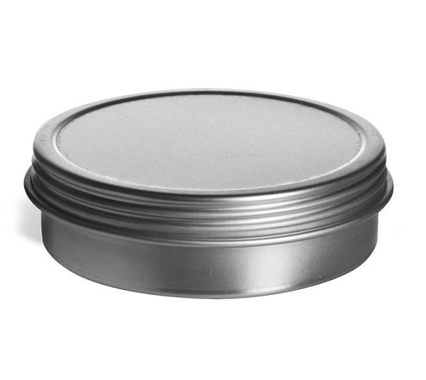 Tin Container w/Screw Top for Salves/Ointments, 2oz