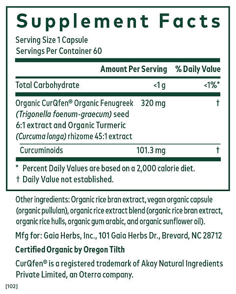 Turmeric Fenugreek Complex, 60ct - Image 2