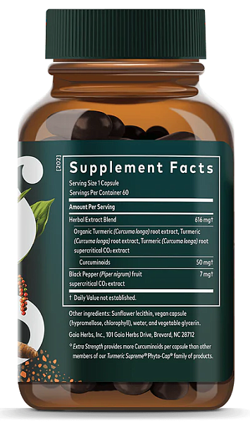 Turmeric Supreme Extra Strength, 60 capsules - Image 2