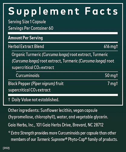 Turmeric Supreme Extra Strength, 60 capsules - Image 3