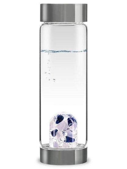 Via Balance Glass Gemstone Infusion Water Bottle