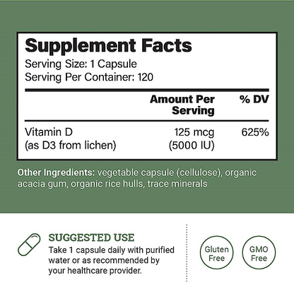Vitamin D3, 120 cap - Image 2