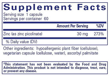 Zinc 30 (60 capsules) - Image 2