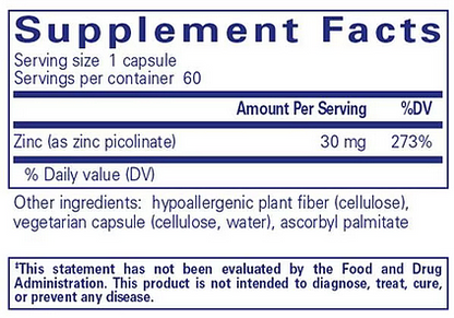 Zinc 30 (60 capsules) - Image 2