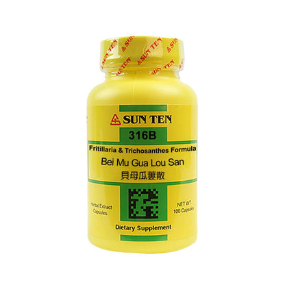 Sun Ten Fritillaria & Trichosanthes Formula 316B  - 100 Capsules