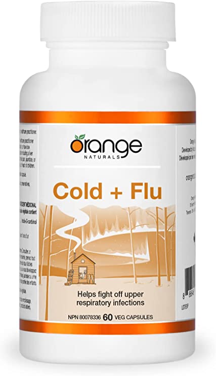 Orange Naturals - Cold + Flu with Andographis + Reishi, 60 v-caps