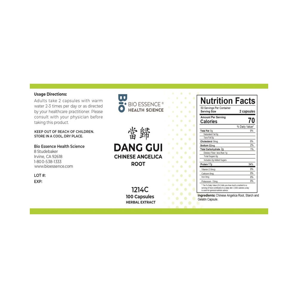 Bio Essence Dang Gui - 100 Capsules