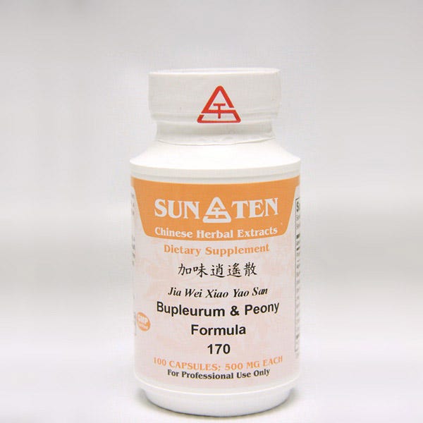 Sun Ten Bupleurum & Peony Formula 170B  - 100 Capsules