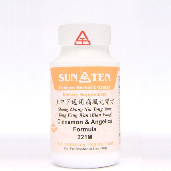 Sun Ten Cinnamon & Angelica Formula 221MB  - 100 Capsules