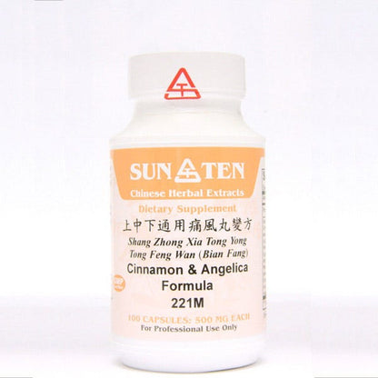 Sun Ten Cinnamon & Angelica Formula 221MB  - 100 Capsules