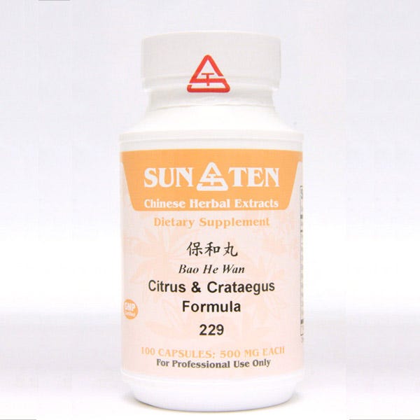 Sun Ten Citrus & Crataegus Formula 229B  - 100 Capsules