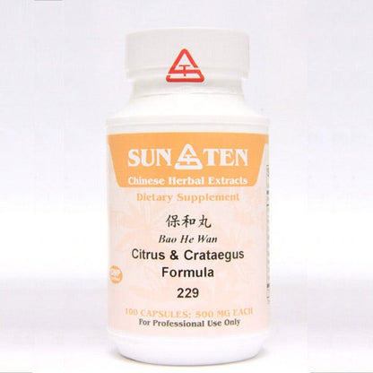 Sun Ten Citrus & Crataegus Formula 229B  - 100 Capsules