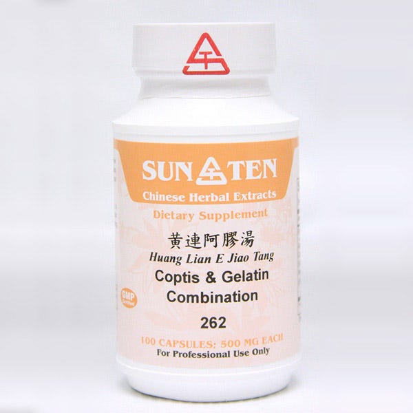 Sun Ten Coptis & Gelatin Combination 262B  - 100 Capsules