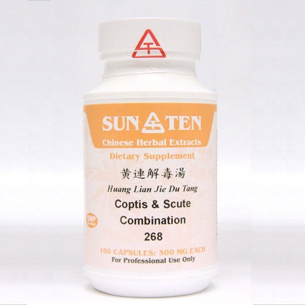 Sun Ten Coptis & Scute Combination 268B  - 100 Capsules