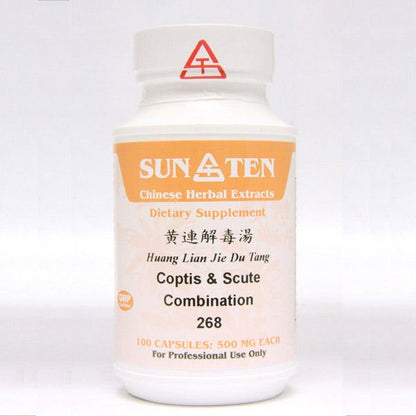 Sun Ten Coptis & Scute Combination 268B  - 100 Capsules