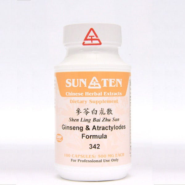 Sun Ten Ginseng & Atractylodes Formula 342B  - 100 Capsules