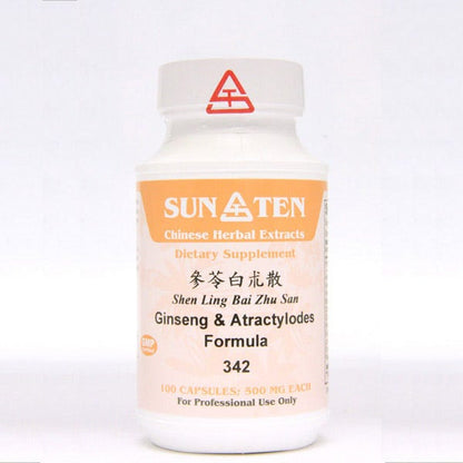 Sun Ten Ginseng & Atractylodes Formula 342B  - 100 Capsules