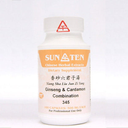 Sun Ten Ginseng & Cardamon Combination 345B  - 100 Capsules