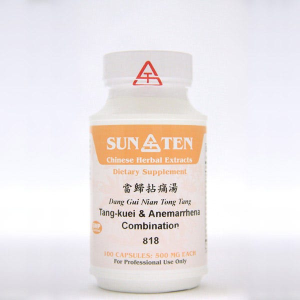 Sun Ten Tang-kuei & Anemarrhena Combination 818B  - 100 Capsules