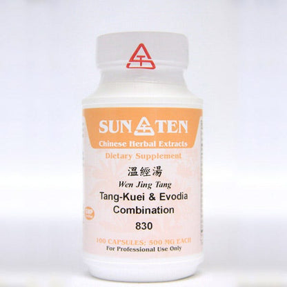 Sun Ten Tang-kuei & Evodia Combination 830B  - 100 Capsules